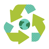 recycle symbol around earth