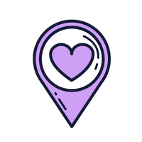 location marker with heart